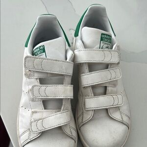 Adidas Kids' Sneakers in White with Green Highlights
